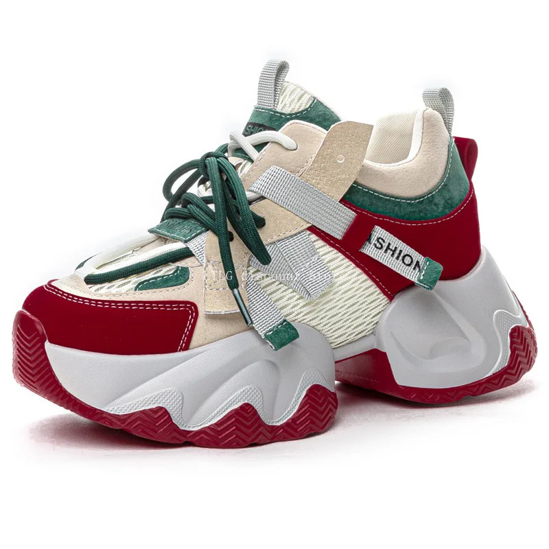 

2025 Autumn Sponge Style Sports Shoes, Outdoor Breathable Running Shoes, Women's Lightweight Lace Up Retro Running Shoes