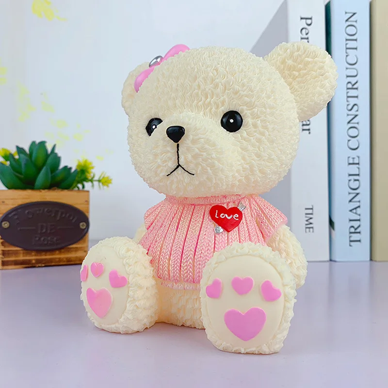 Love Footprint Little Bear Piggy Bank, 3-10 Years Old Piggy Bank, New Type Of Children's Piggy Bank, Home Storage Decoration