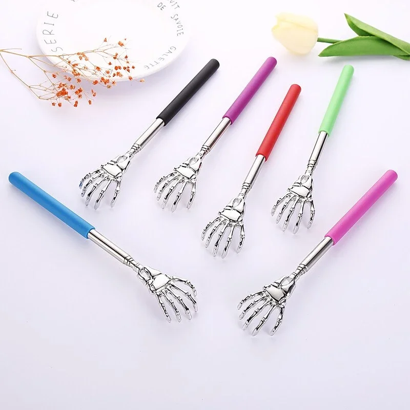 Stainless Steel Back Scratcher Telescopic Claw for Back Scraper Massage Relax Old People Tickle Products Massage Tools