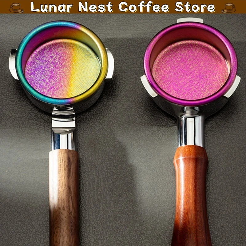 Titanium 58mm 18g Precision Espresso Filter Basket For Slow Extraction Bottomless Portafilter Coffee Barista Tool Gift For Home