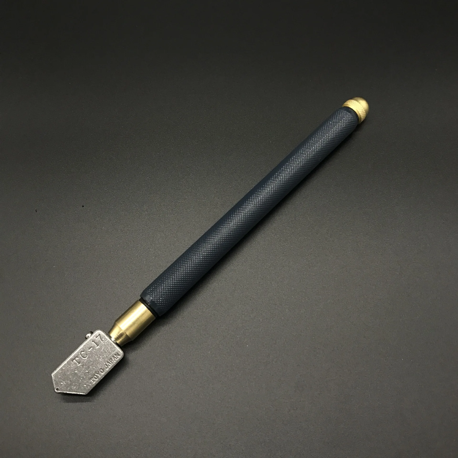 TC-17 Glass Oil Cutter Pegangan Logam Lurus Kepala Kaca Cutter Tangan Alat Pemotong Kaca