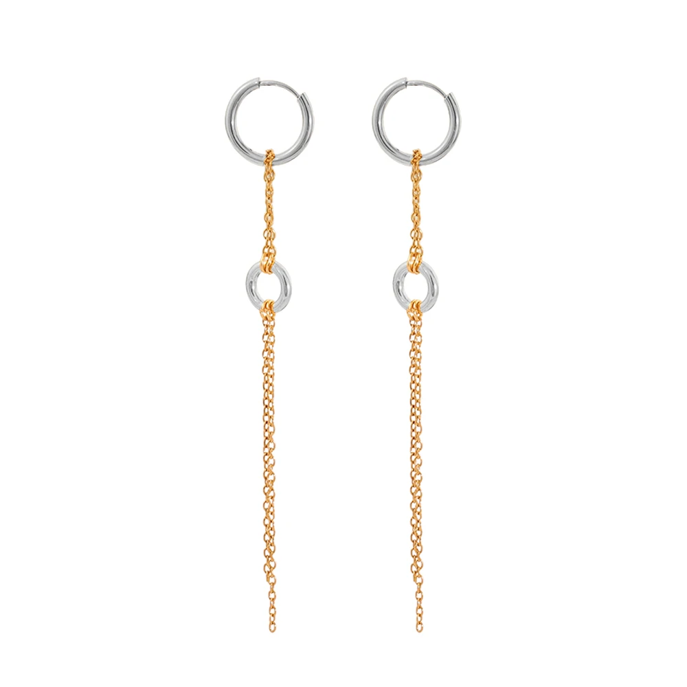 Fashion Gold Color Hallow Hoop Earrings for Women Stainless Steel Pattern Women Earrings Jewelry Luxury Accessories Gift
