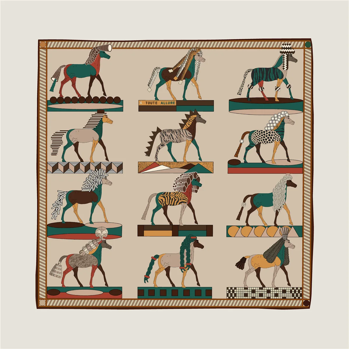 Image 4: Écharpe en soie double face 90 cm, carrée, bords roulés à la main, bandanas, foulards, ceintures de sac, décorations de cou, cadeaux de Noël et d'amour