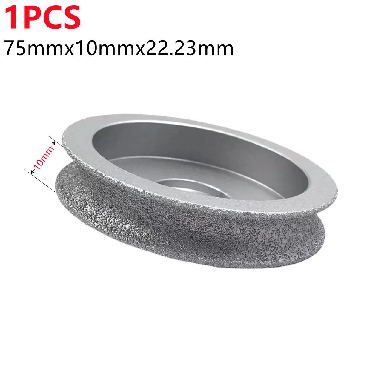 1PC Bore 22.23mm Dia 10/15/20/25mm 3inch/75mm Dry Vacuum Brazed Diamond Grinding Wheel Demi-bullnose Edge Profile Grinding Disc