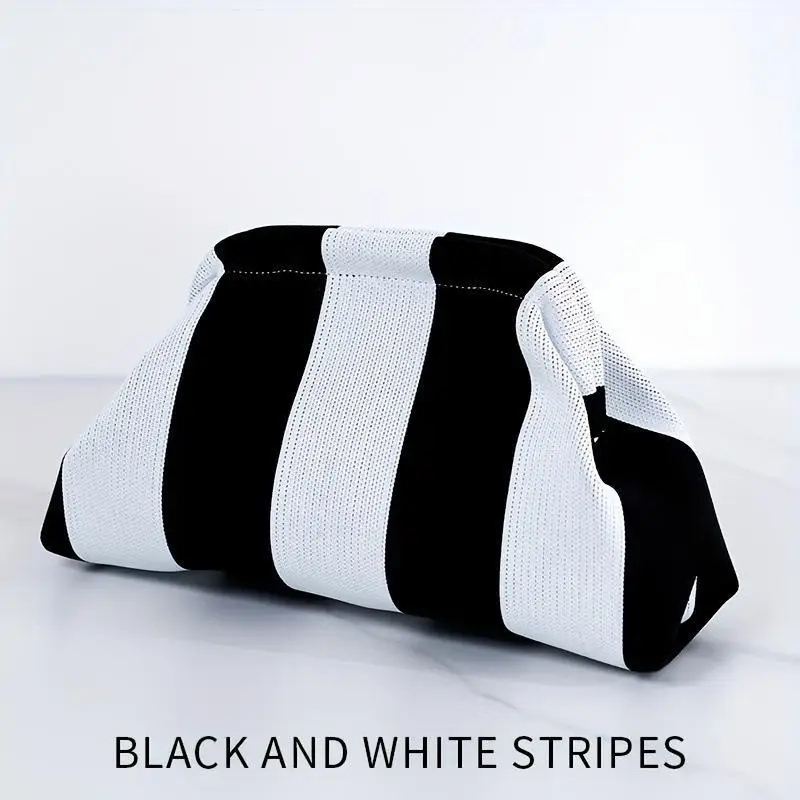 Polyester-Kosmetiktasche mit großer Kapazität, atmungsaktivem Stoff für tägliche Reisen, Einkäufe, lässige Colorblock-Tasche – Detail 1