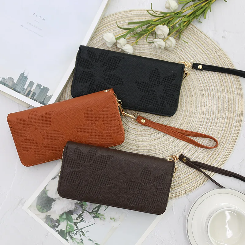 Women Long Wallet Pu Leather Card Holder Large Capacity Female Multi-function Coin Purse Clutch Money Bag Phone Wristlet Handbag