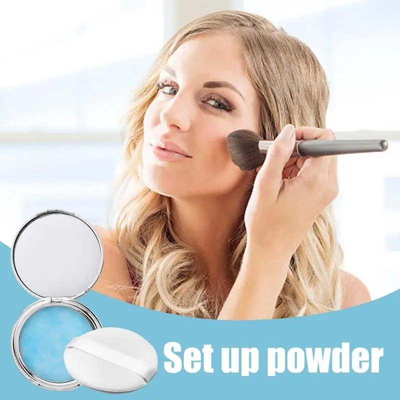 

Loose Powder Setting Powder with Mini Powder Puff Smooths Translucent Face Powder for Silky Blurring Oil Control Long-Lasting