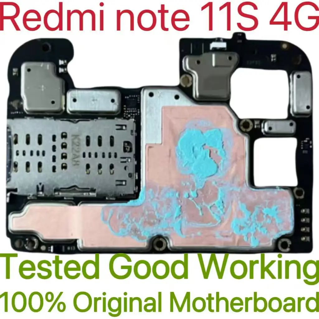 Global Version Original Unlocked Motherboard for Redmi note 11S 4G Tested Circuit Plate Main Logic Board for Redmi note 11S 4G