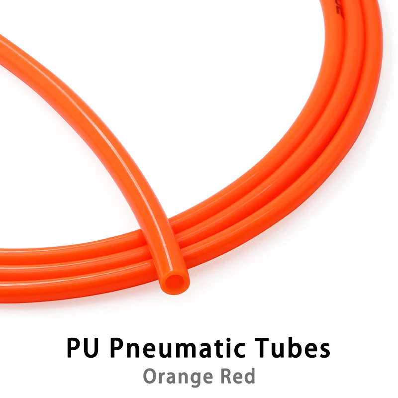 

Orange Red PU Pneumatic Hose Pneumatic Tube ID 2.5/4/5~8mm×OD 4/6~12mm PU Hose Polyurethane Pipe Air Component Hoses 1~10meters