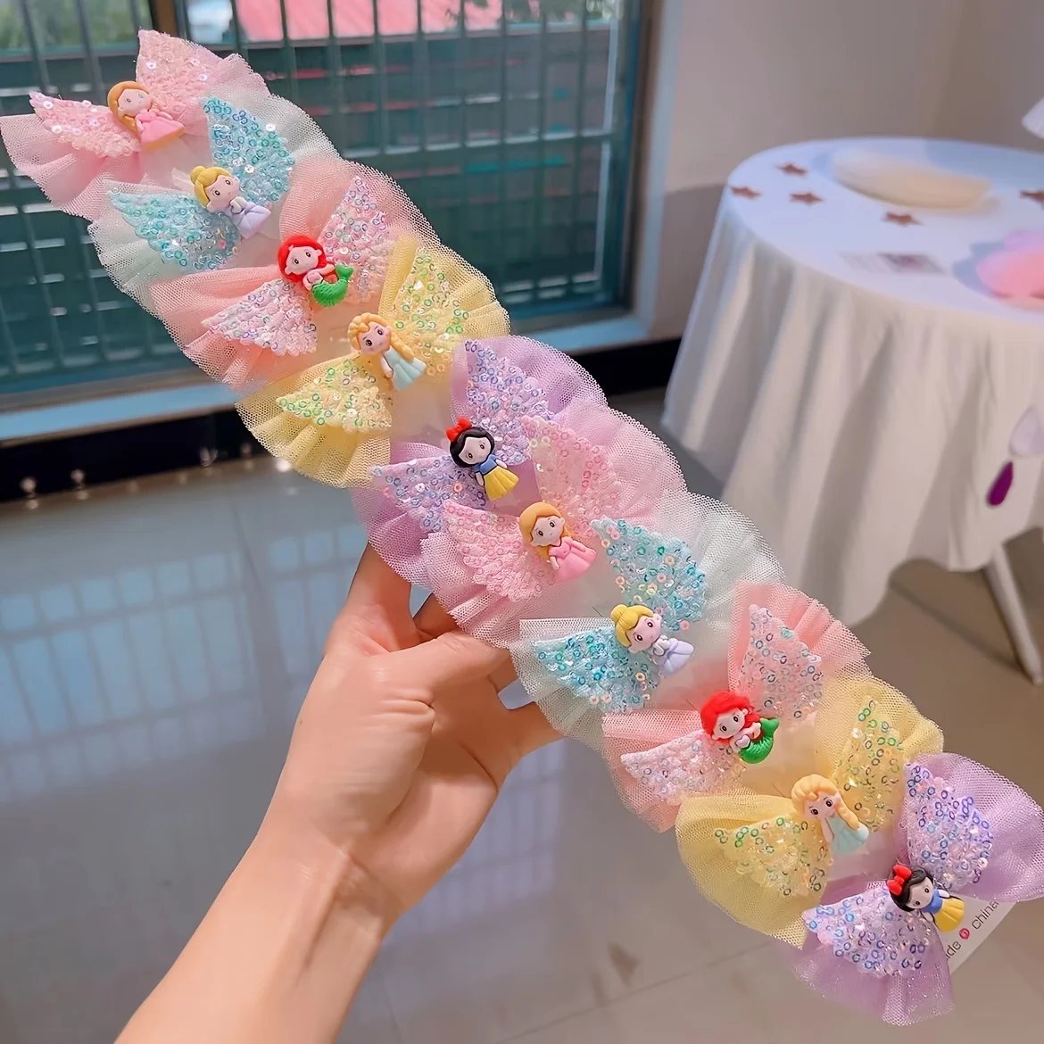 

Disney10 pcs of cute cartoon hair clips from the Disney Princess series, suitable for daily wear, ideal as gifts for Valentine's