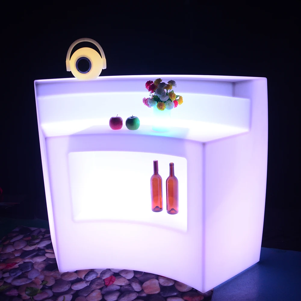 

Мини-барная стойка, мебель/дистанционное управление, изменение цвета, подвижная светодиодная барная стойка для вечеринки, свадебного украшения