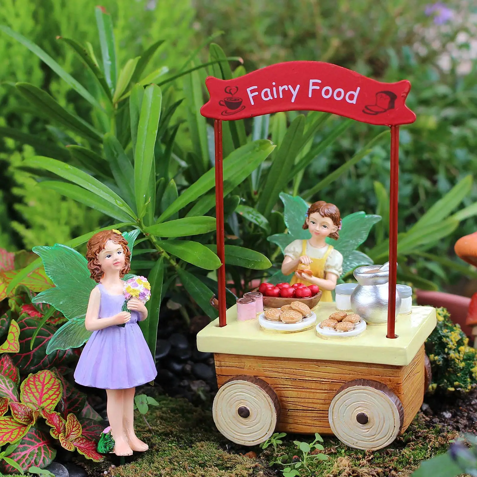 

Luminous Miniatures Fairy Figures Garden Decor for Outside Resin Ornaments