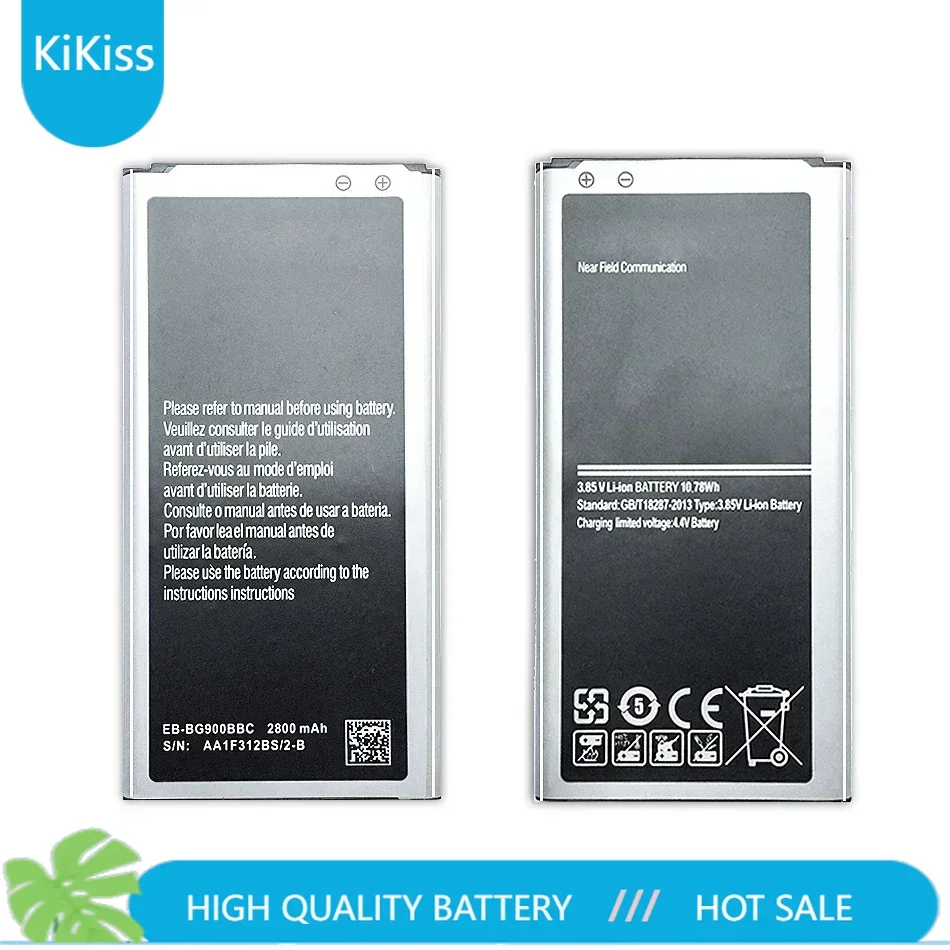 New EB-BG900BBE Battery Replacement For Samsung Galaxy S 5 SM G900 G900S G900I G900F G900H 2800mAh Mobile Phone Batteria