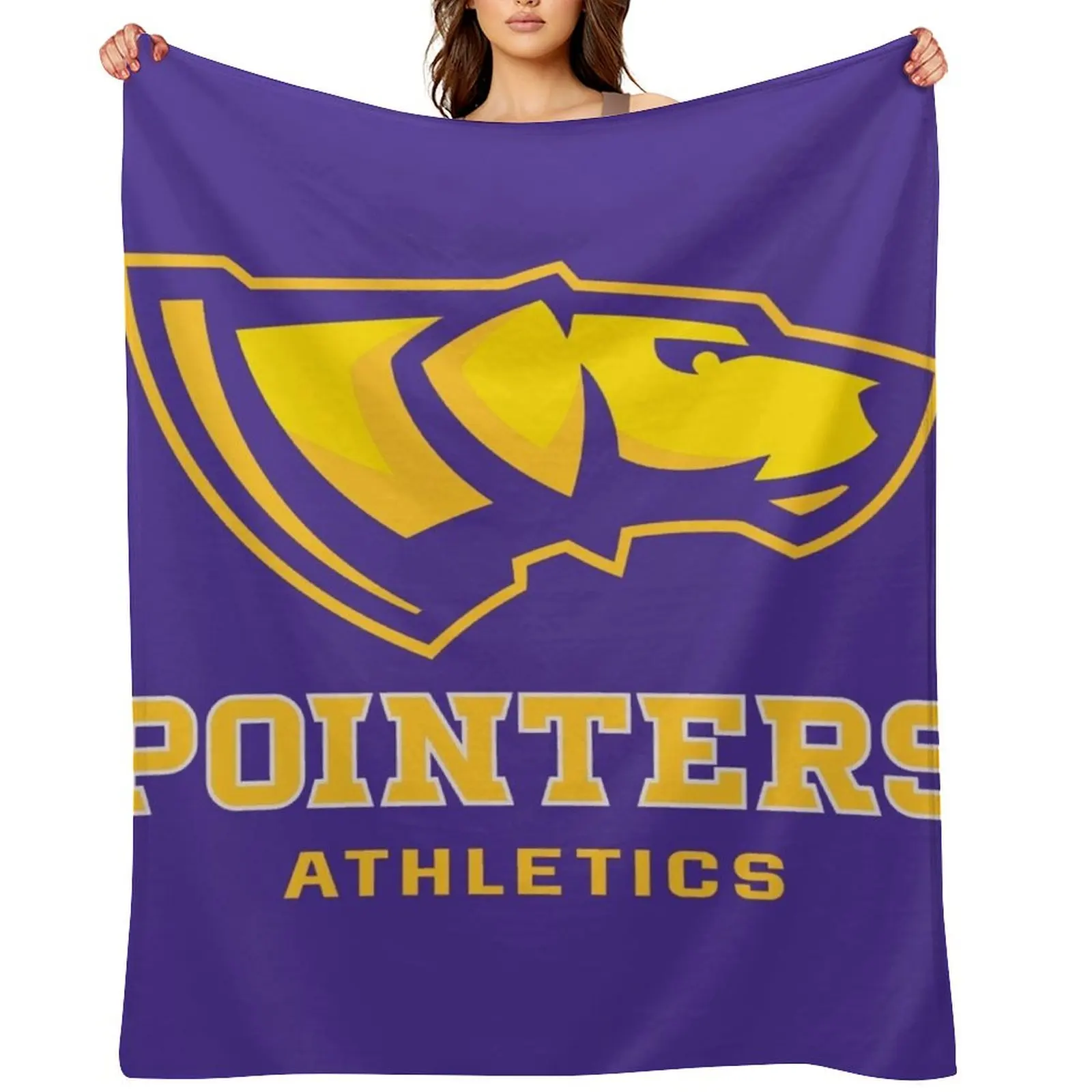 

University of Wisconsin–Stevens Point athletics Throw Blanket Flannel Fabric Personalized Gift Picnic Cute Blankets