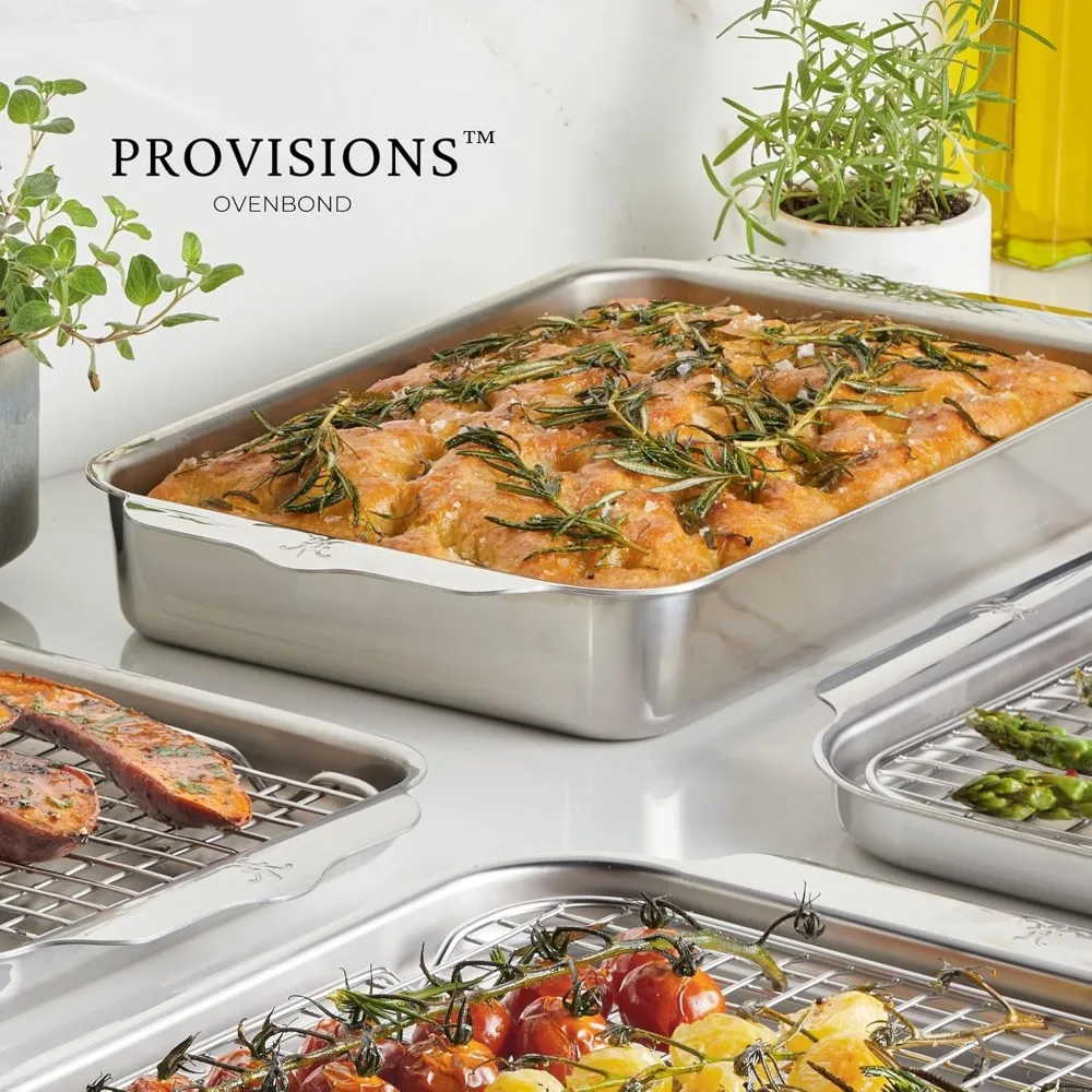 Hestan Provisions OvenBond - مقلاة خباز مستطيلة ثلاثية الطبقات مقاس 9 × 13