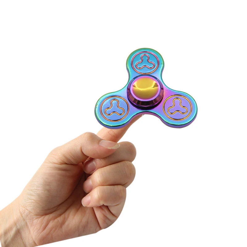 สีสันขาตั้งระบบ-Leaf Fidget Spinner สังกะสีโลหะผสมมือ Spinner หมุน Gyro ป้องกันความเครียด Fidget ของเล่นสำหรับเด็กผู้ใหญ่ของขวัญ