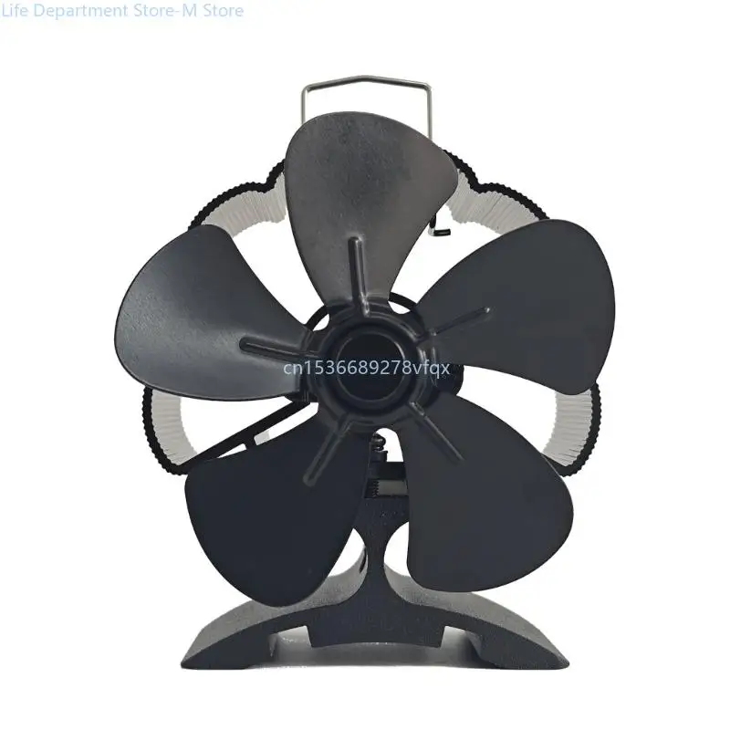 

Stove Fan 5 Leaves Stove Fan Quiet Heat Powered Burners Fan for Burners Fireplaces Burning Stove