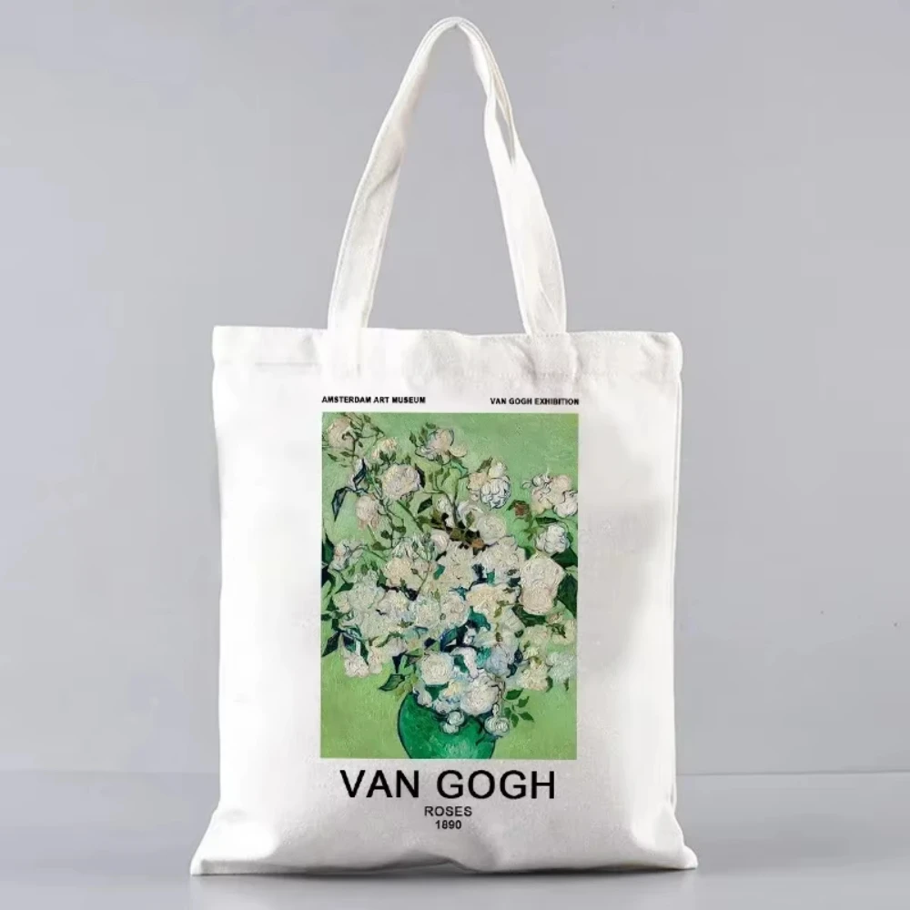 Art Vincent van Gogh oil painting inspiration canvas shopping handbag work school or travel eco-friendly shoulder bag - view 5