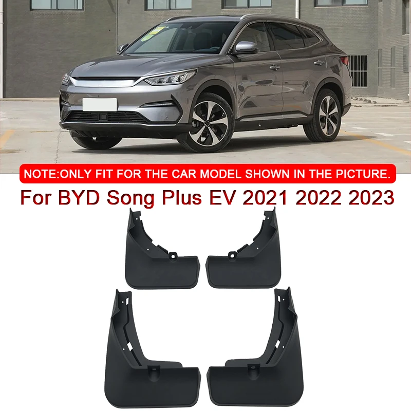 For BYD Song Plus EV 2021 2022 2023 Car Styling ABS Car Mud Flaps Splash Guard Mudguards MudFlaps Front Rear Fender Accessories