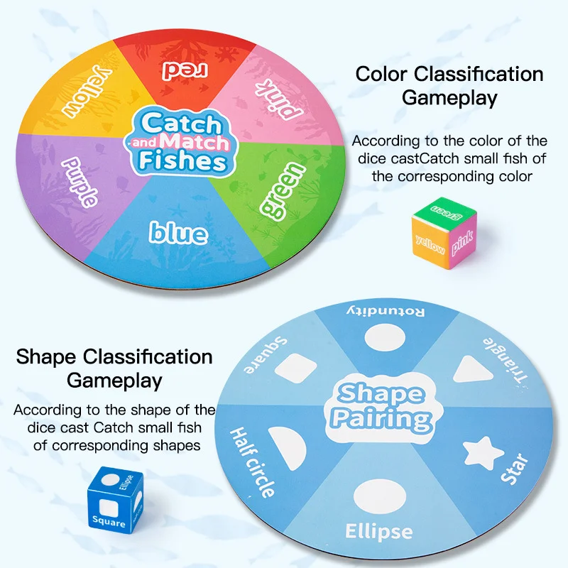 لعبة مونتيسوري للأطفال الصغار لعبة الصيد المغناطيسية لفرز الألوان على شكل مطابقة لعبة محرك رفيع هدايا تعليمية لمرحلة ما قبل المدرسة