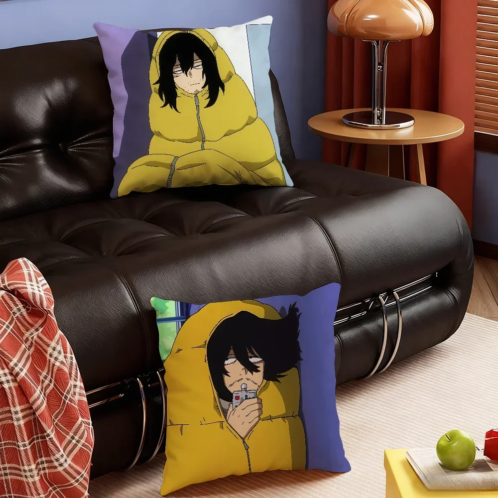 Animr A-Aizawa S-Shota cushion cover Soft Smooth Pillow Case Hidden Zipper Washable Decorative Couch Office Gift