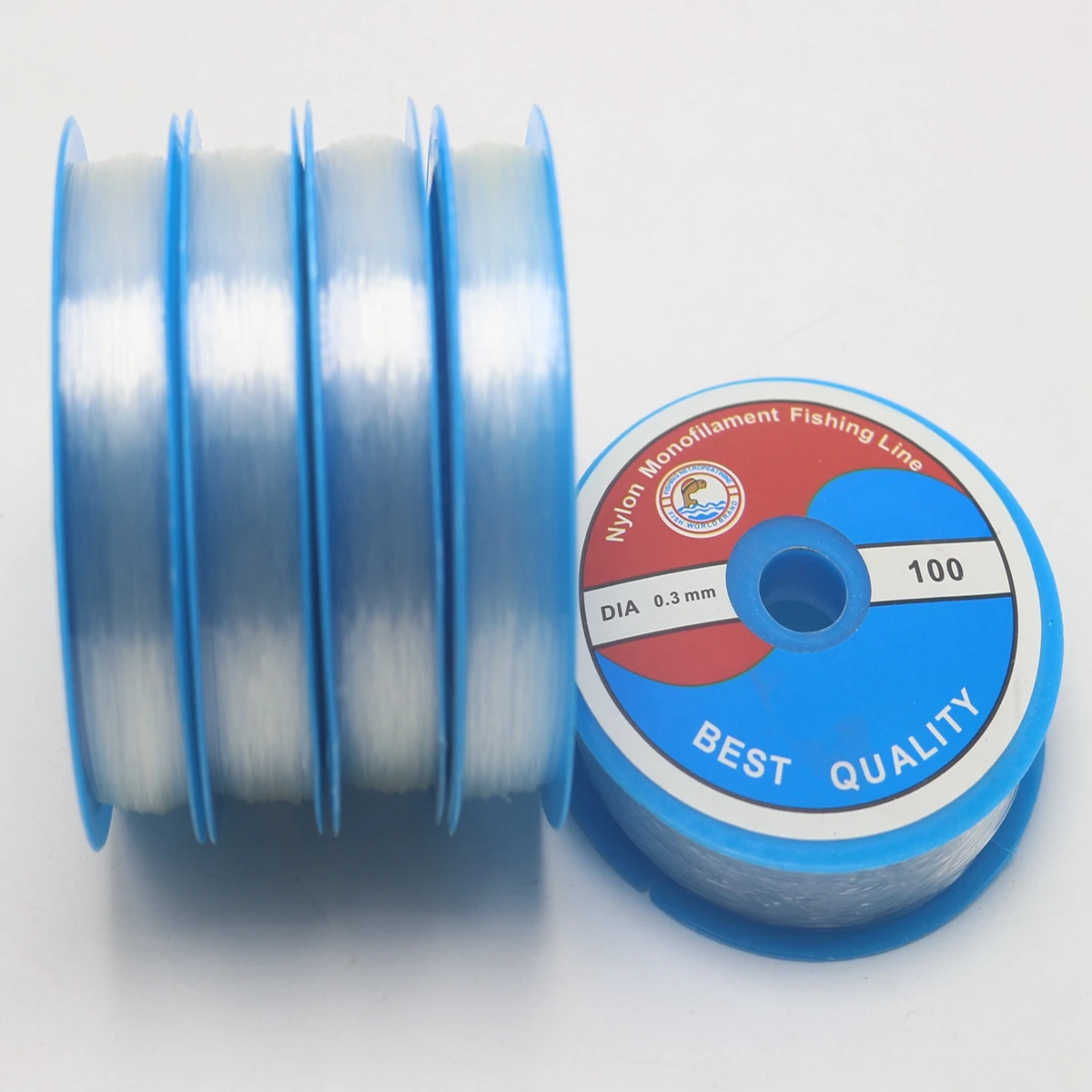 2 Roll Clear Nylon Fishing Wire Non Stretch Beading Cord Invisible 0.3mm-0.5mm