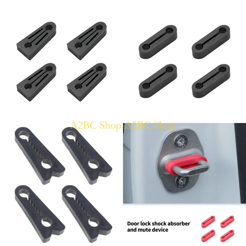 

A2BC 4Pcs Car Door Lock Covers Door Lock Sound Deadener Damper Soundproofing Pad