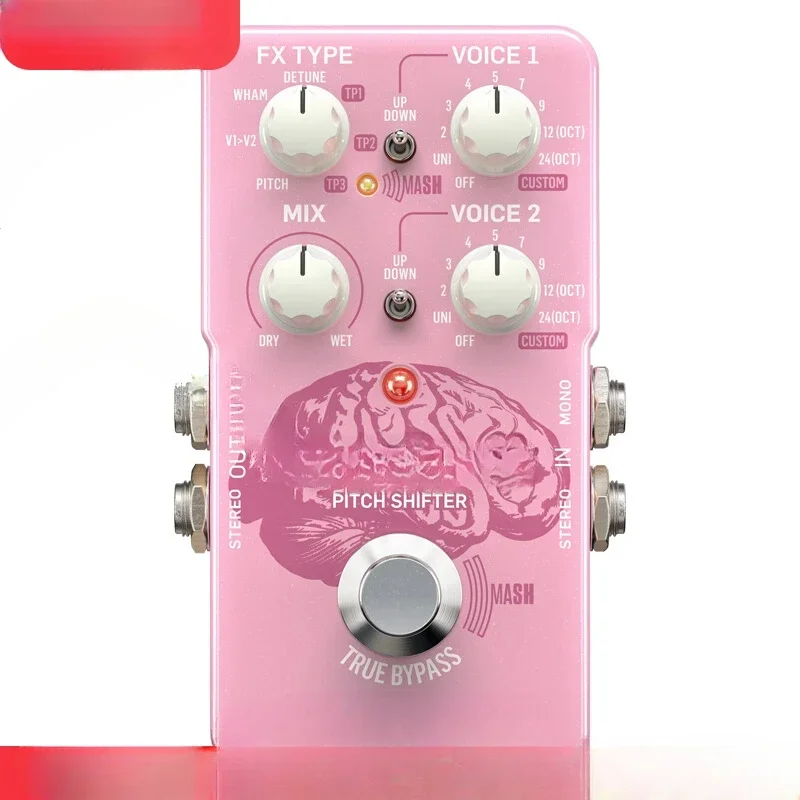 Polyphonic transfer guitar single piece effector