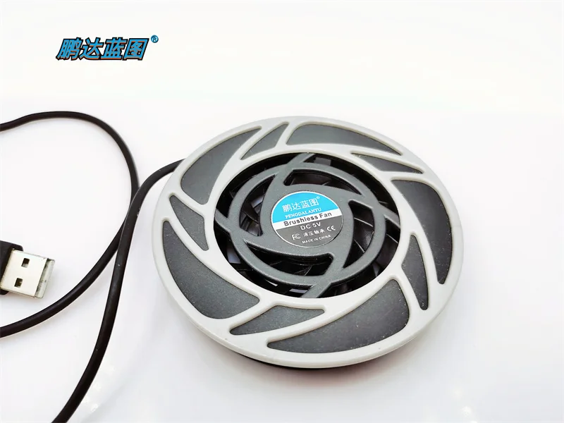 Pengda Blueprint Silent Turbine Circular 5V Low Speed Mobile Instrument Equipment 9.2CM Cooling Fan