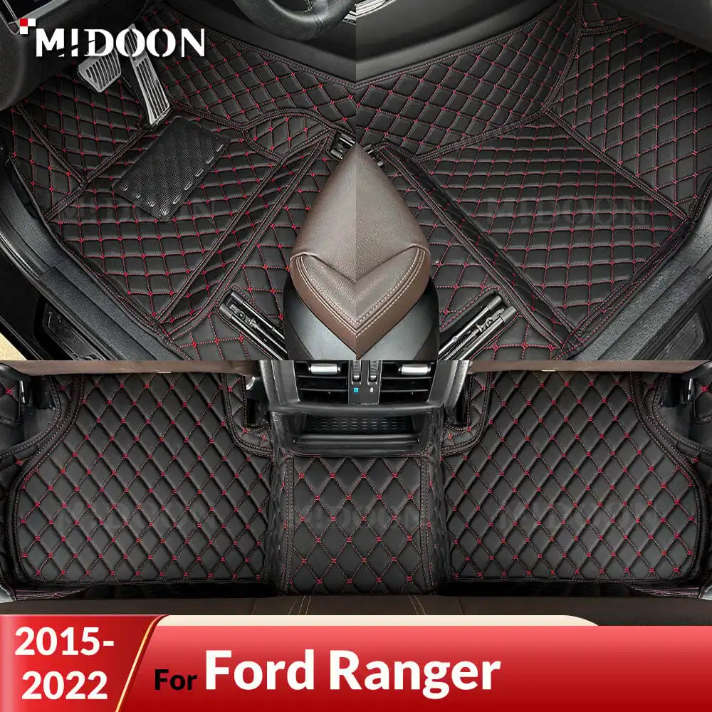 

MIDOON для Ford Ranger 2015-2022, автомобильные коврики, автомобильные коврики на заказ, аксессуары для интерьера 2021 2020 2019 2018 2017 2016