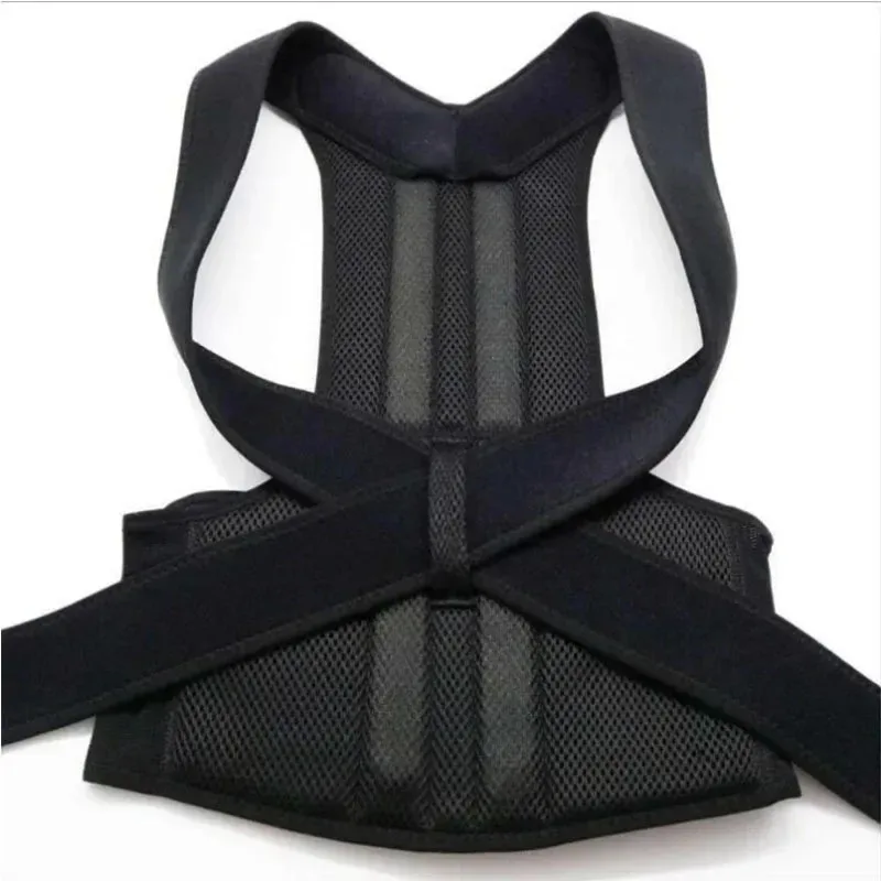 Reinforced Belt Lumbar Column Posture Corrector Vest Adjustable Back Support Strap Shoulder Spine Brace Neck Stretcher Trainer