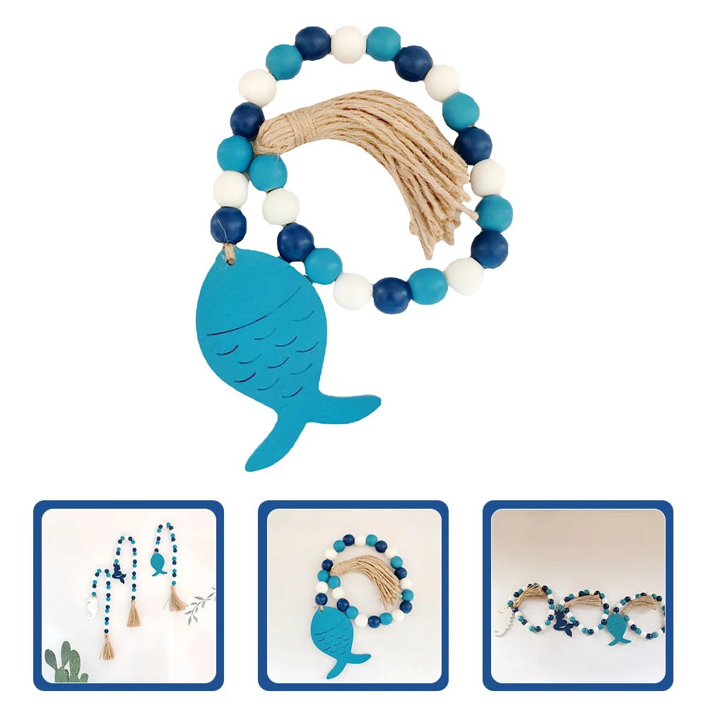 Guirnalda de borlas de cuerda de cáñamo de madera de primera calidad, decoración colgante de pared para decoración de dormitorio y sala de estar