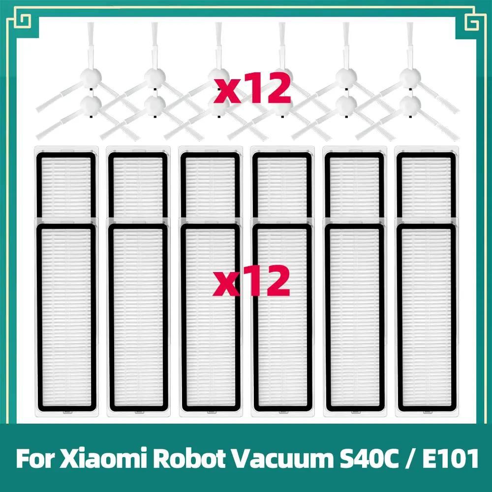 

Compatible For Xiaomi Robot Vacuum S40C / E101 Replacement Parts Side Brush HEPA Filter Accessorier Kits
