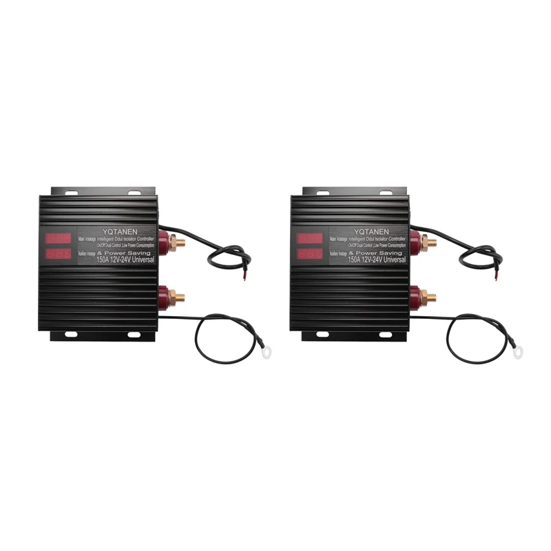 

2X 150 Amp Dual Battery Smart Isolator Universal 12V/24V Voltage Sensitive Relay For ATV, UTV, RV, Truck