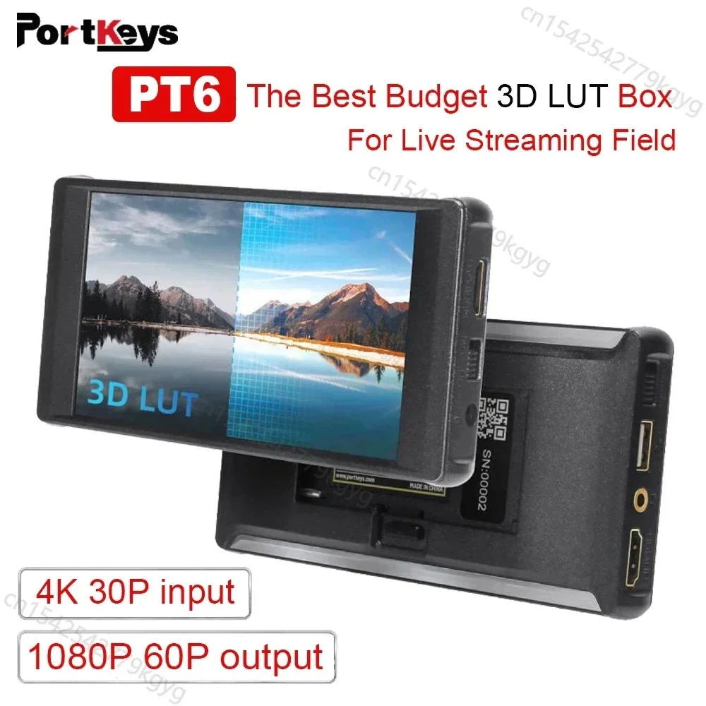 NEW Portkeys PT6 Monitor 5.2" Inch 3D LUT IPS 4K 30P Input 1080P 60P Output Monitors for Live Streaming Field Waveform 4