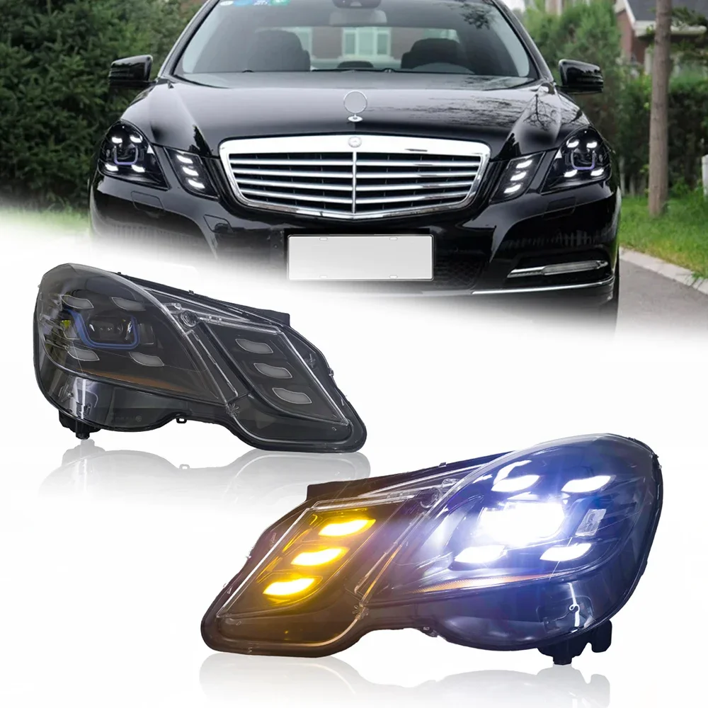 

Светодиодные фары для Mercedes Benz E Class W212 10-13 Porsche Style Светодиодные фары в сборе Сигнальные аксессуары Модифицированная лампа