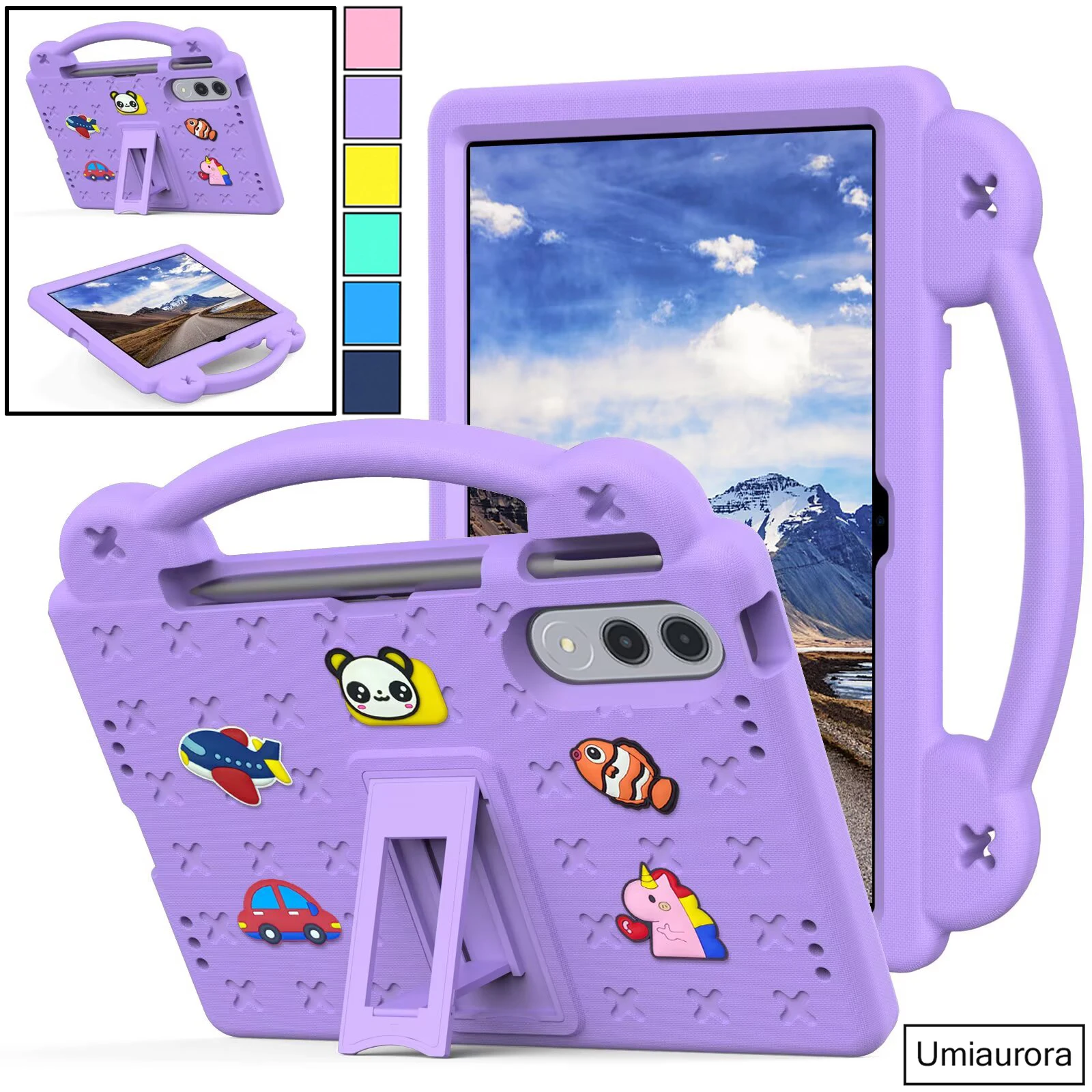 

Для Lenovo Xiaoxin Pad Pro GT 11,1 дюйма 2025 TB710FU детский противоударный чехол для планшета из ЭВА с переносной ручкой и подставкой, чехол Funda