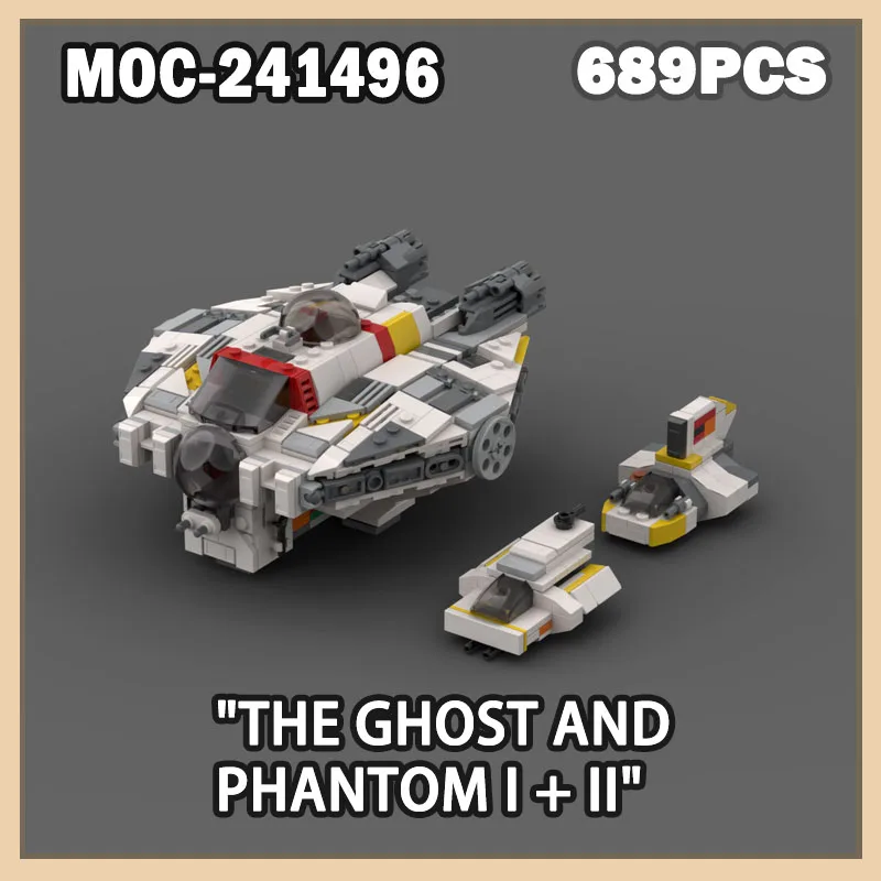 MOC-241496 Warship Space War Building Block Model Space Set Super New Creative Gifts Spaceship Extends Blocks Space 689PCS
