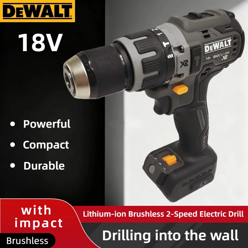 DEWALT DCD791 Compact Brushless Cordless Drill: Multifunctional Driver & Screwdriver, Rechargeable Home Electric Tool