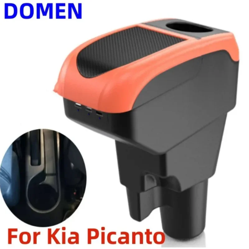 

New For KAI Picanto armrest box central Store content Storage box with cup holder ashtray 9USB interface