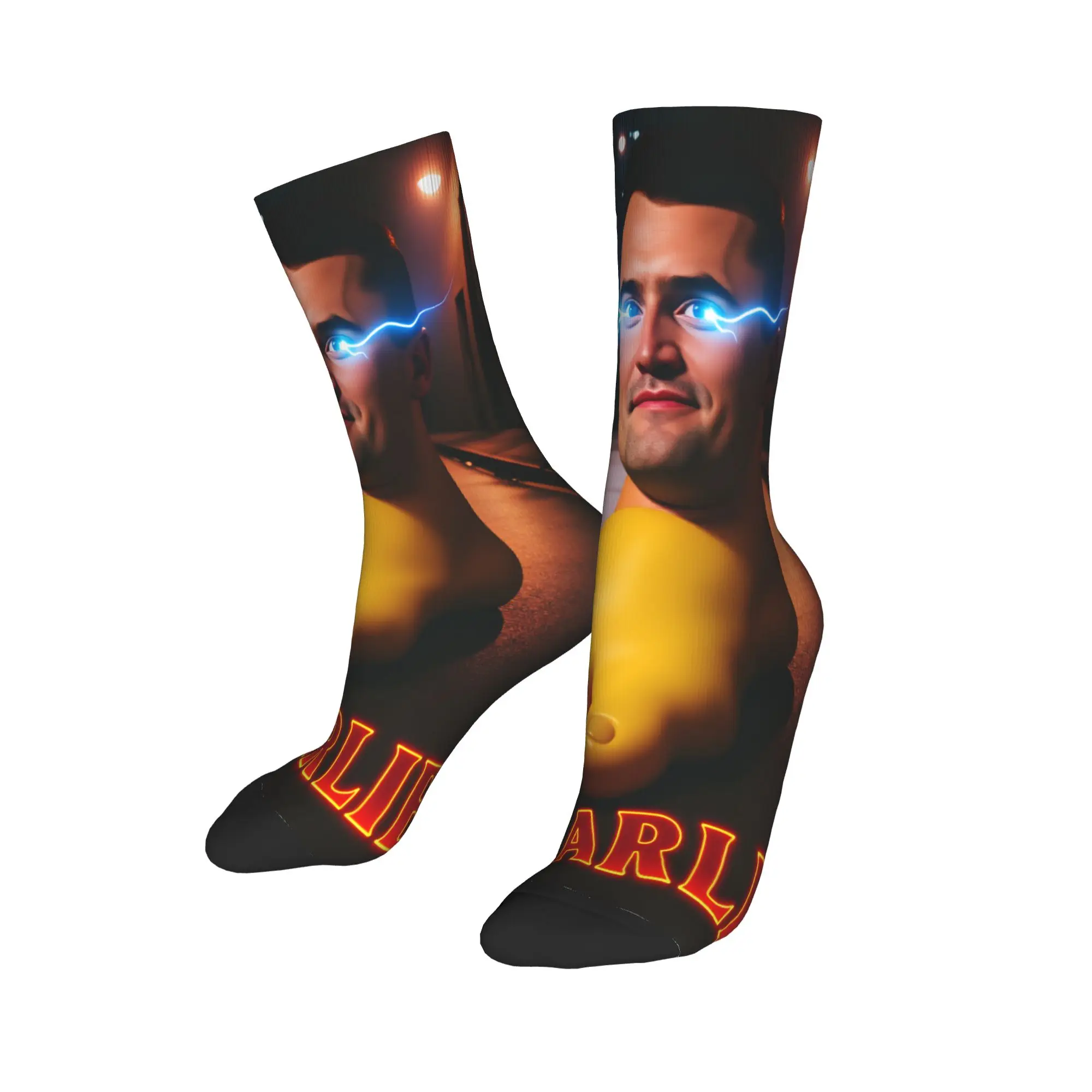 

Charlie Kirk Giant Foot Socks Men Women Polyester Casual Funny Meme Socks Spring Summer Autumn Winter Middle Tube Stockings Gift