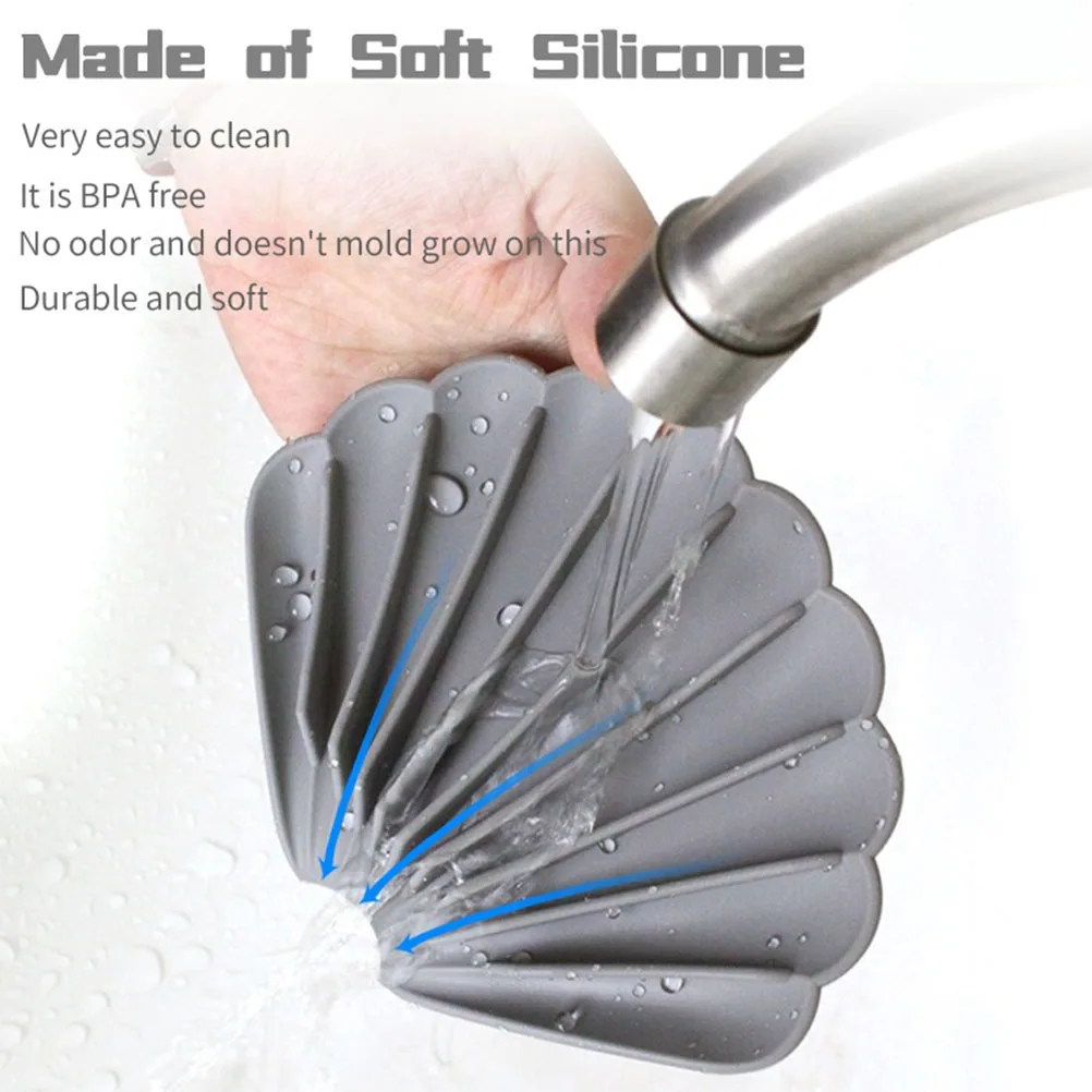 

2pcs Silicone Holder Self-Draining Bathroom Dish Anti-Slip Soap Storage Holder Kitchen Cleaning Soap Tray For Bathroom