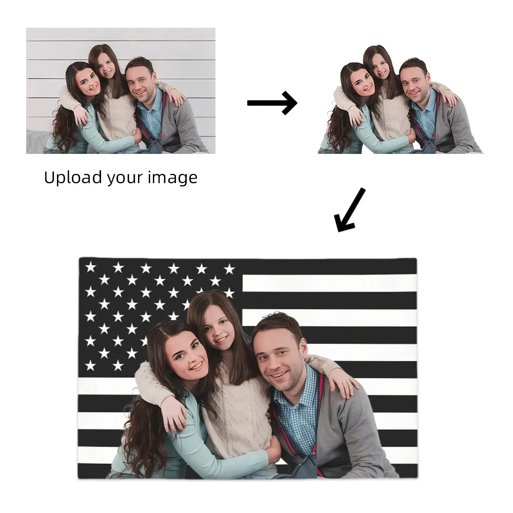1pc Personalized Custom Flag Banner, Add Your Own Image or Text, Outdoor Home Yard Decoration Equipped with Hanging Rings