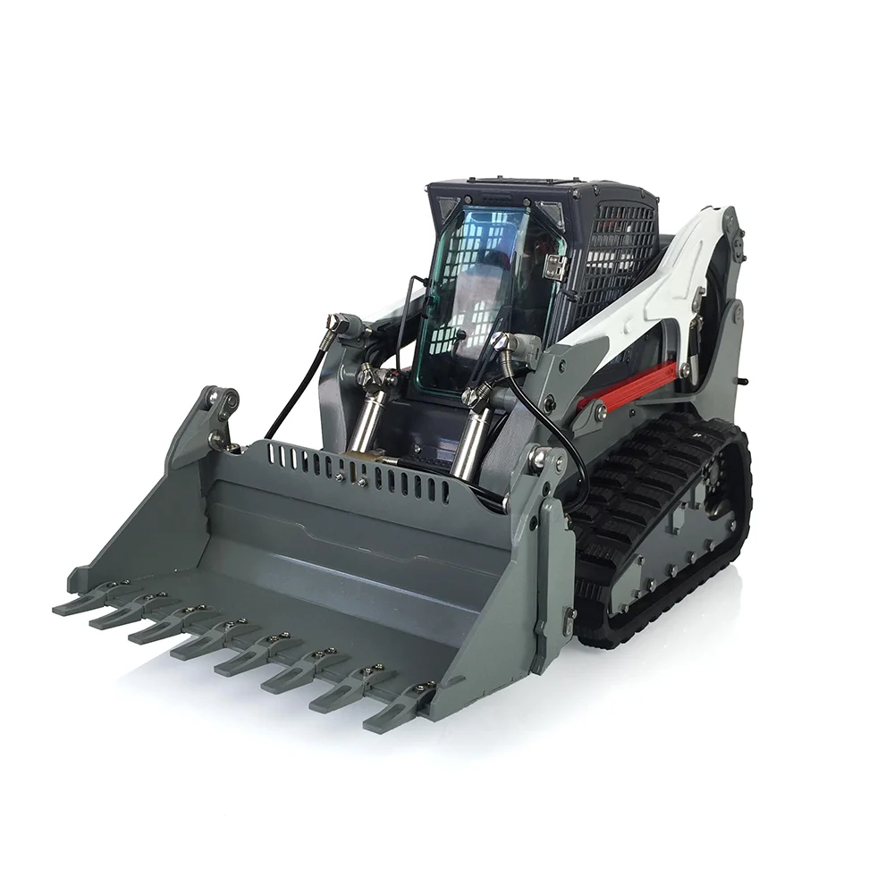 LESU 1/14 RC Loader Hydraulic Aoue-LT5 Metal Tracked Skid-Steer Model W/ Sound Lights Earth Mover for Toys Gifts THZH1188-SMT2