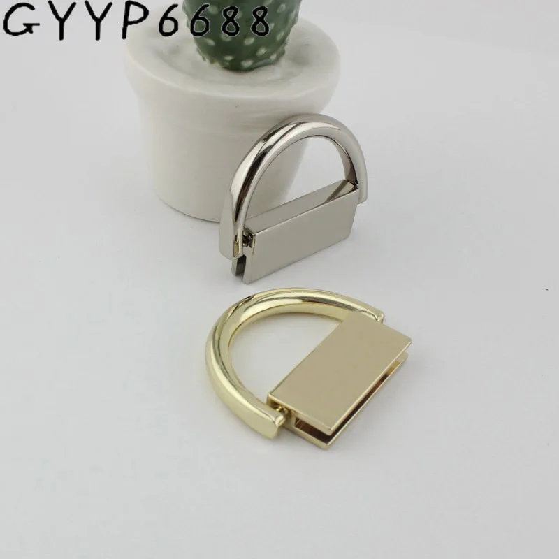 

4-20pcs 37mm Light gold metal fitting hardware handbag/bag's tassel cap clasp square buckle screw connector bag hanger