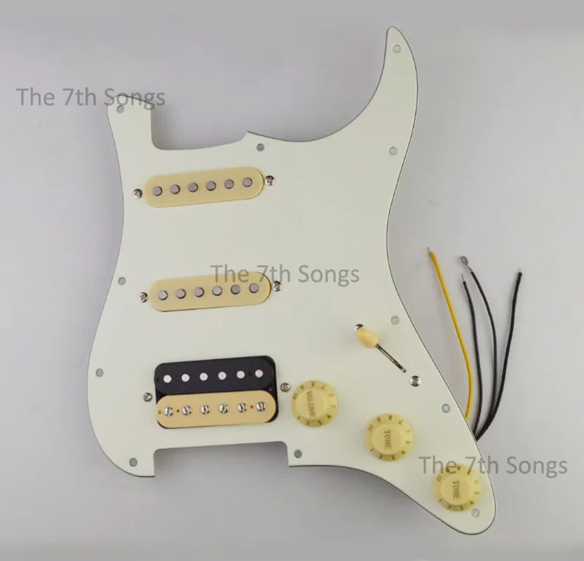 HSS V63+ N-6.5K M-6.5K SSV B-9.2K Coil Splitting Electric guitar Prewired Vintage Alnico 5 Loaded Pickguard Guitar Wiring