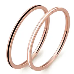 Trendy Drop Oil Couple Ring Stainless Steel Classic Design Minuteness Tail Finger Jewelry Party Gifts For Women Men