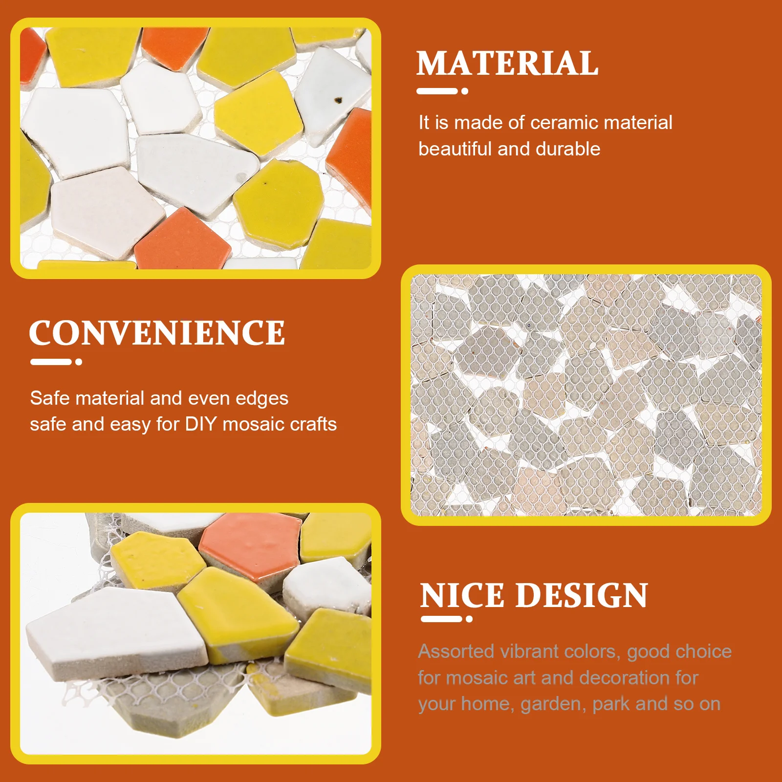 

Assorted Color Mosaic Tile Ceramic DIY Decoration Pieces Mixed Shapes for Handmade Projects Jewelry Art Supplies Ceramic Mosaics