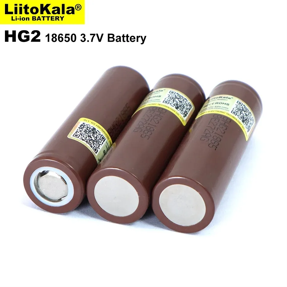 New Liitokala 18650 Battery HG2 3000mAh 3.6V Lithium Continuous Discharge 20A Dedicated Electronic Power Battery