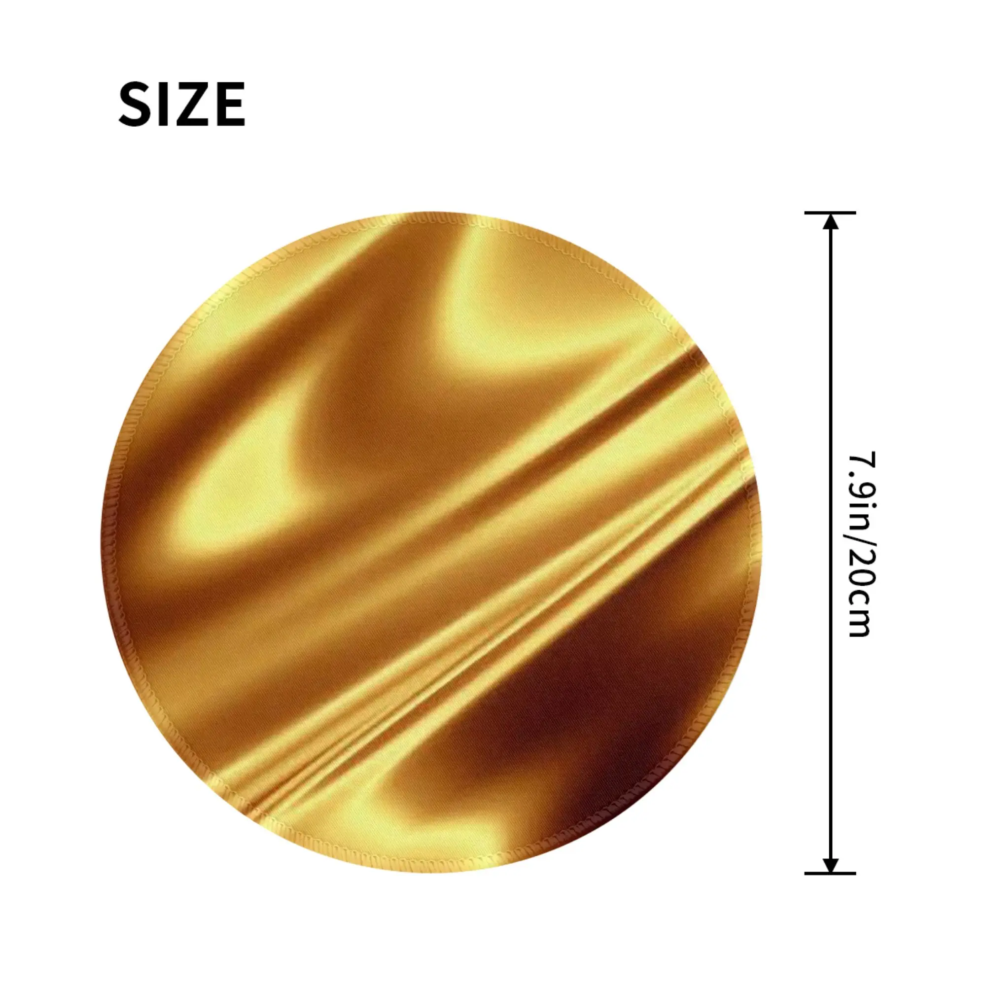 Golden Fabric Geometric Wave Mouse Pad Computer Keyboard Mouse Mat Gamer PC Laptop Desk Mat Office Accessories Table Mats